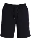 Hugo Boss Logo-print Tape-detailing Shorts In Black