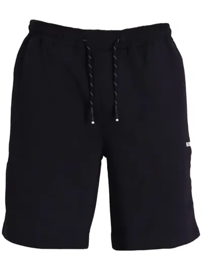 Hugo Boss Logo-print Tape-detailing Shorts In Black