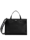 Hugo Boss Logo-print Tote Bag In Black