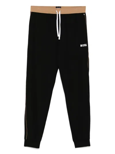 Hugo Boss Logo-print Track Pants In Black