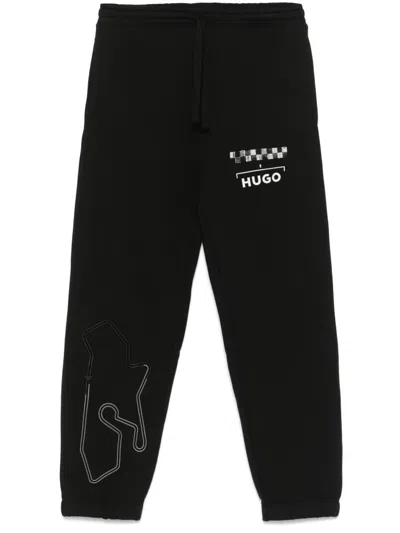 Hugo Boss Logo-print Track Pants In Black