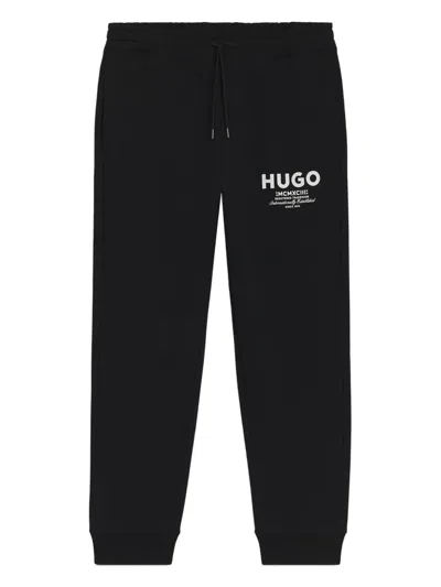 Hugo Boss Logo-print Track Pants In Black