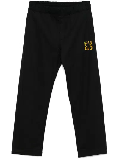 Hugo Boss Logo-print Track Pants In Black
