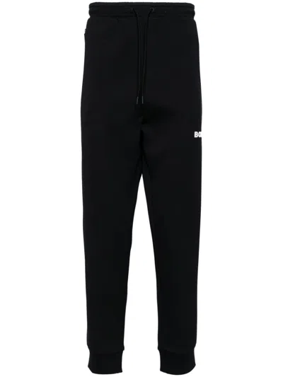 Hugo Boss Logo-print Track Pants In Blue