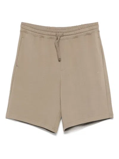Hugo Boss Logo-print Track Shorts In Brown
