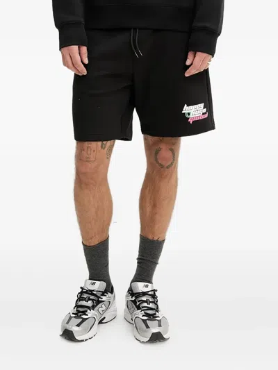 Hugo Boss Logo-print Track Shorts In Black