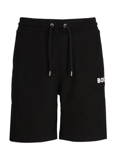 HUGO BOSS LOGO-PRINT TRACK SHORTS