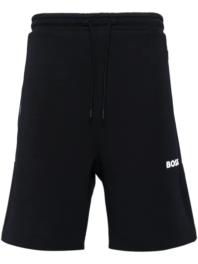 Hugo Boss Logo-print Track Shorts In Black