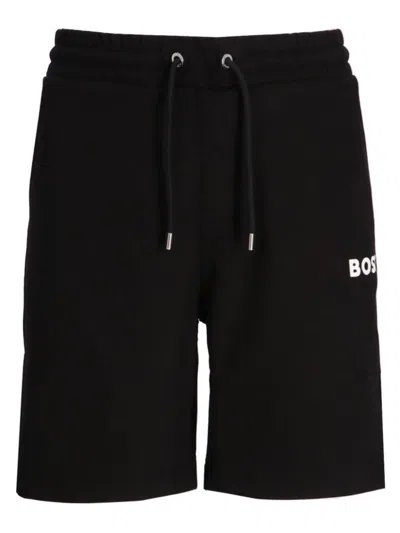Hugo Boss Logo-print Track Shorts In Black