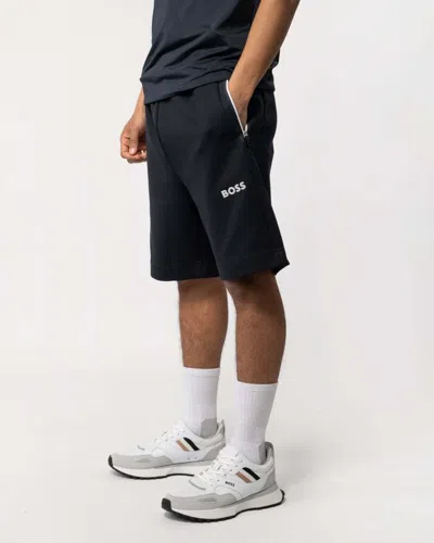 Hugo Boss Logo-print Track Shorts In Black