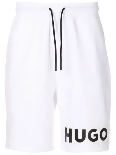 Hugo Boss Logo-print Track Shorts In White