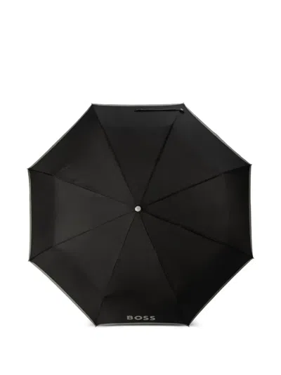 Hugo Boss Logo-print Umbrella In Black