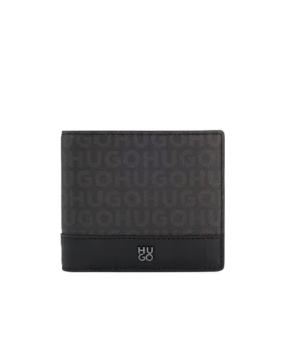 Hugo Boss Logo Print Wallet In Purple