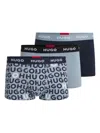Hugo Boss Logo-printed Briefs (pack Of Three) In Blue
