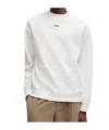 Hugo Boss Relaxed-fit Sweatshirt In Cotton Terry With Logo Print In Multi