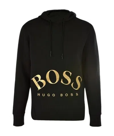 Hugo Boss Logo Printed Sweater In Black