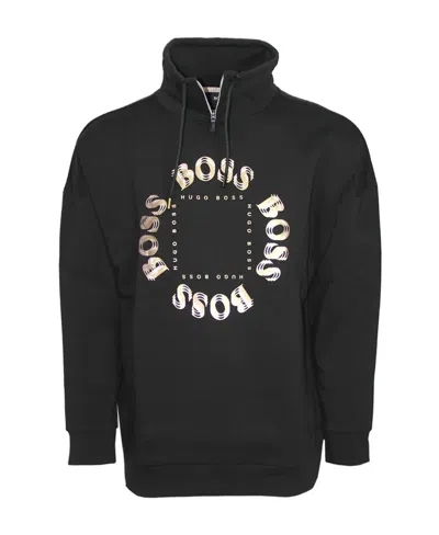 Hugo Boss Logo Printed Sweater In Black
