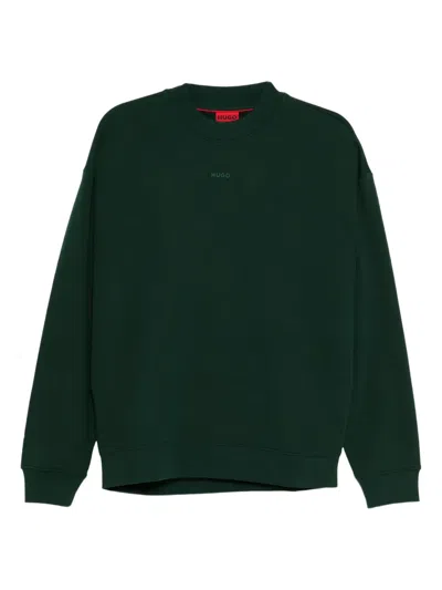 Hugo Boss Logo-printed Sweatshirt In Green