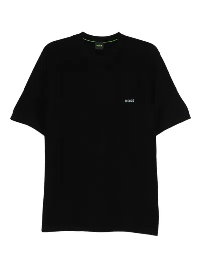 Hugo Boss Logo-printed T-shirt In Black
