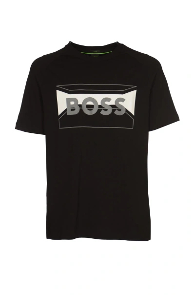 Hugo Boss Logo Printed T-shirt In Black