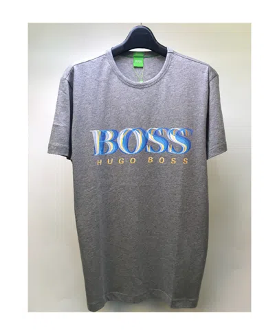 Hugo Boss Logo Printed T-shirt In Gray