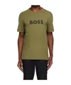 Hugo Boss Rn Mens Center Logo T-shirt In Green