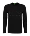 Hugo Boss Logo Printed T-shirt With Round Neck In Black