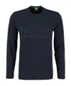Hugo Boss Logo Printed T-shirt With Round Neck In Black
