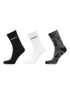 Hugo Boss Logo Rib-knit Socks (pack Of Three) In Multi