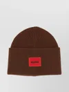 Hugo Boss Ribbed Logo-patch Beanie