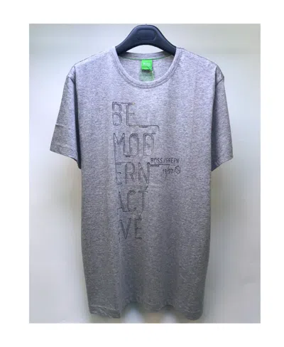 Hugo Boss Logo Round-necked T-shirt In Gray