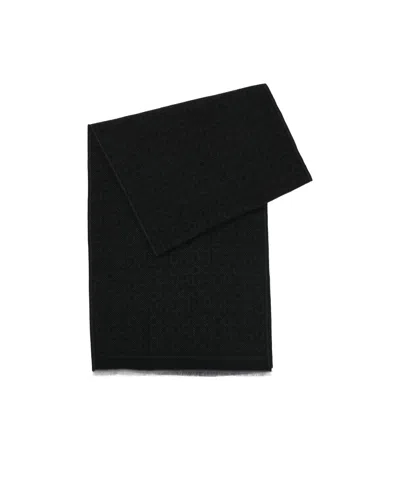 Hugo Boss Logo Scarf In Black