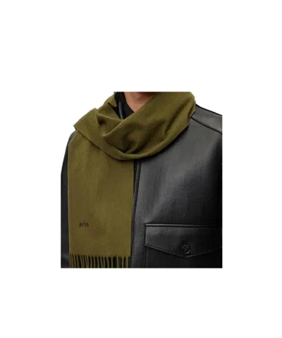Hugo Boss Logo Scarf In Black