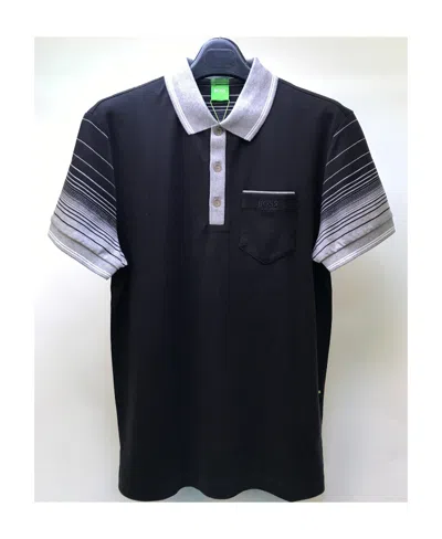 Hugo Boss Logo Short-sleeved Polo Shirt In Black