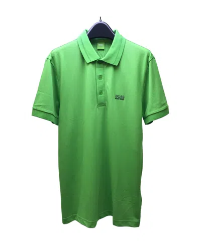 Hugo Boss Logo Short-sleeved Polo Shirt In Green