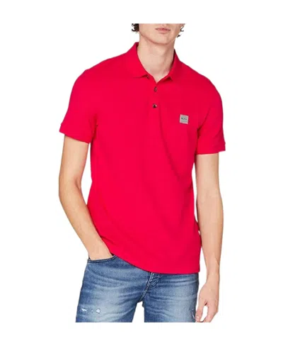 Hugo Boss Logo Short-sleeved Polo Shirt In Red