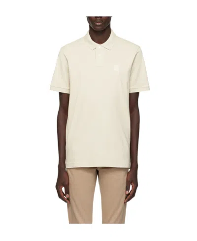 Hugo Boss Logo Short-sleeved Polo Shirt In White