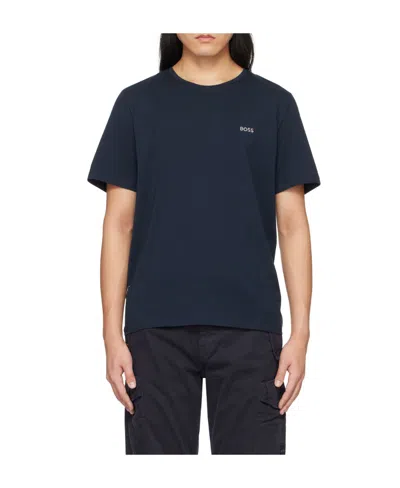 Hugo Boss Round-necked Logo T-shirt In Black