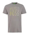 Hugo Boss Logo Short-sleeved T-shirt In Gray