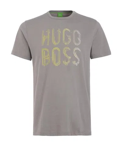 Hugo Boss Logo Short-sleeved T-shirt In Gray