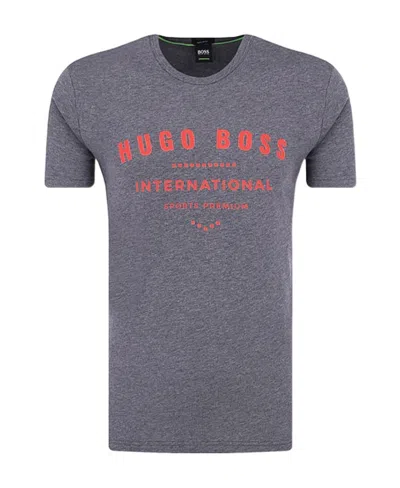 Hugo Boss Logo Short-sleeved T-shirt In Gray