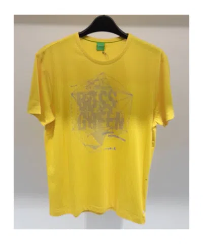 Hugo Boss Logo Short-sleeved T-shirt In Yellow