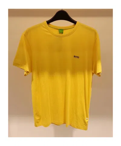 Hugo Boss Logo Short-sleeved T-shirt In Yellow