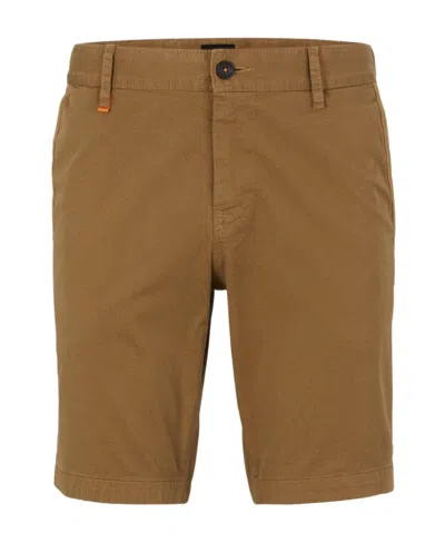 Hugo Boss Logo Shorts In Brown