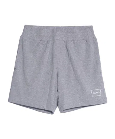 Hugo Boss Logo Shorts In Gray