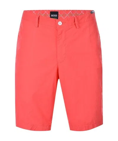 Hugo Boss Logo Shorts In Orange