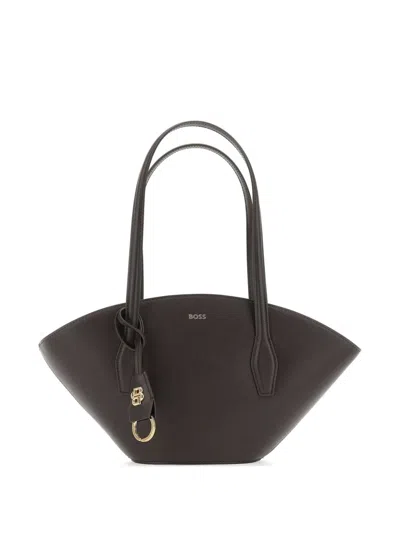 Hugo Boss Logo Shoulder Bag In Brown