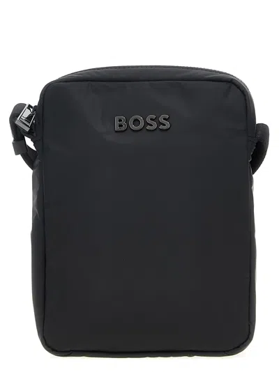 Hugo Boss Logo Shoulder Strap Crossbody Bags Black