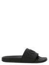Hugo Boss Logo-embossed Slides In Black