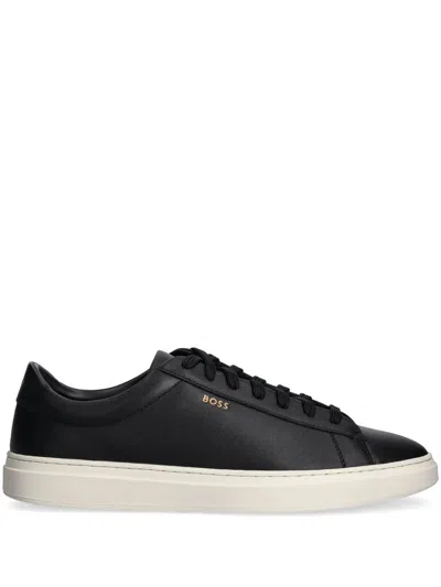 Hugo Boss Logo Sneakers In Black